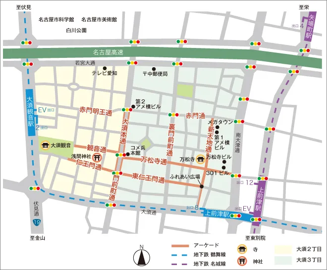 แผนที่ถนนช้อปปิ้งโอสึ