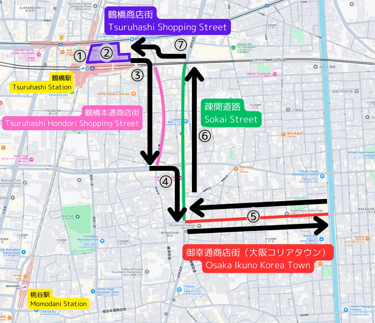 เส้นทางแนะนำในการสำรวจย่านเกาหลี