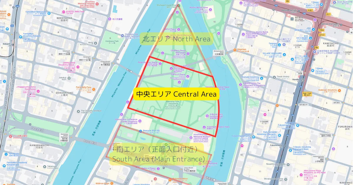 แผนที่โซนกลาง