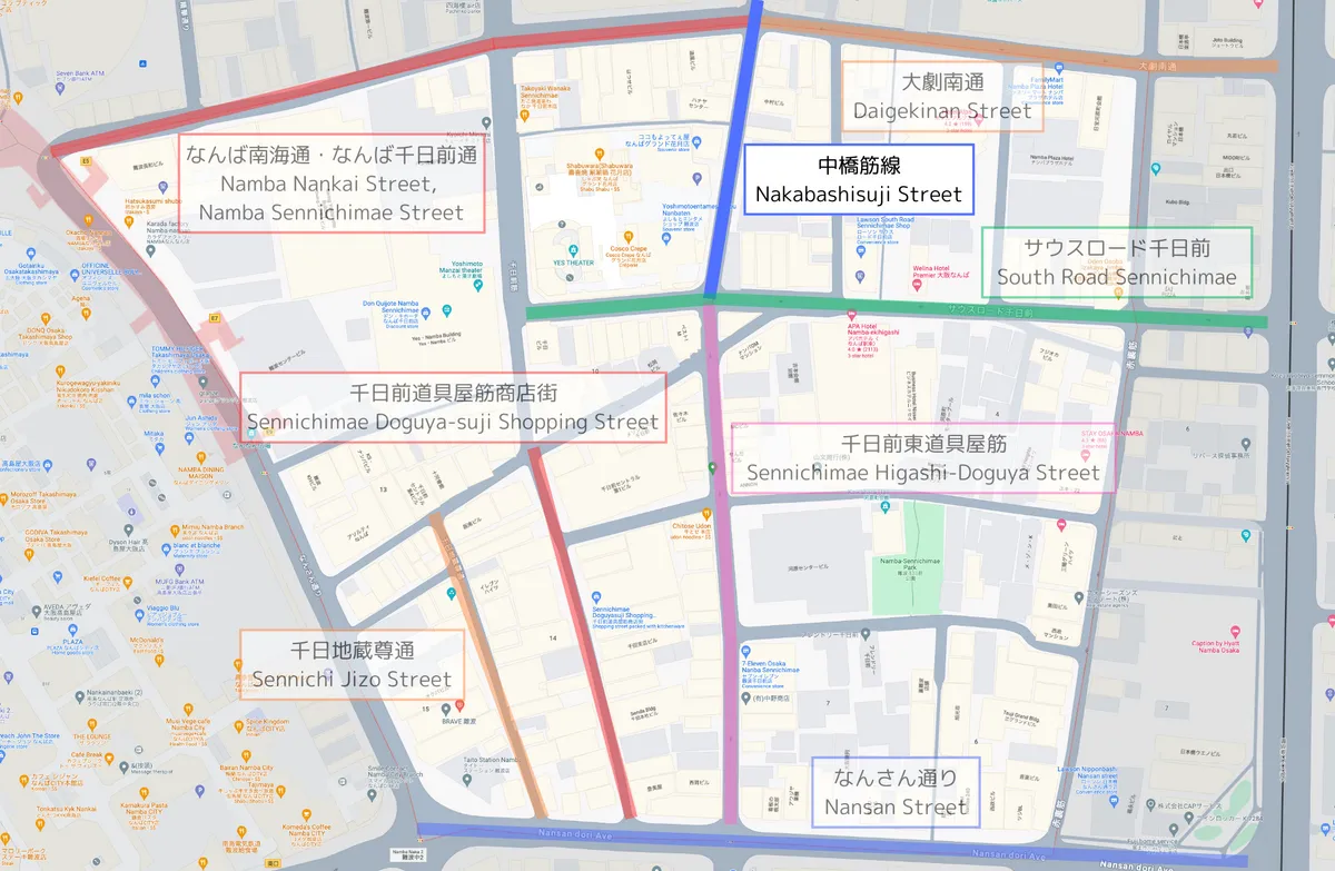 Nakabashi Line Map