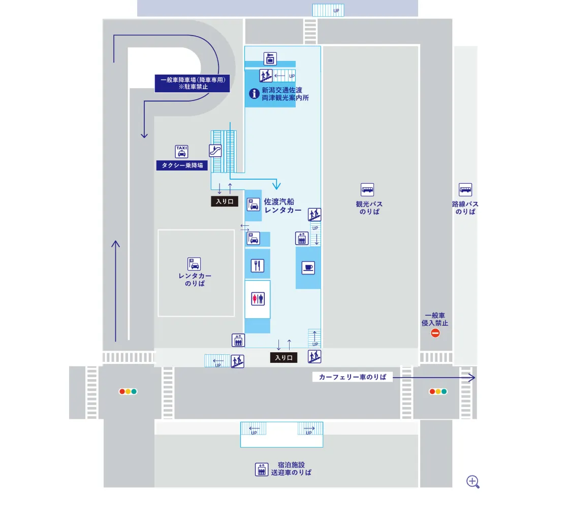 แผนผังชั้น 1 ของท่าเรือเรียวสึ