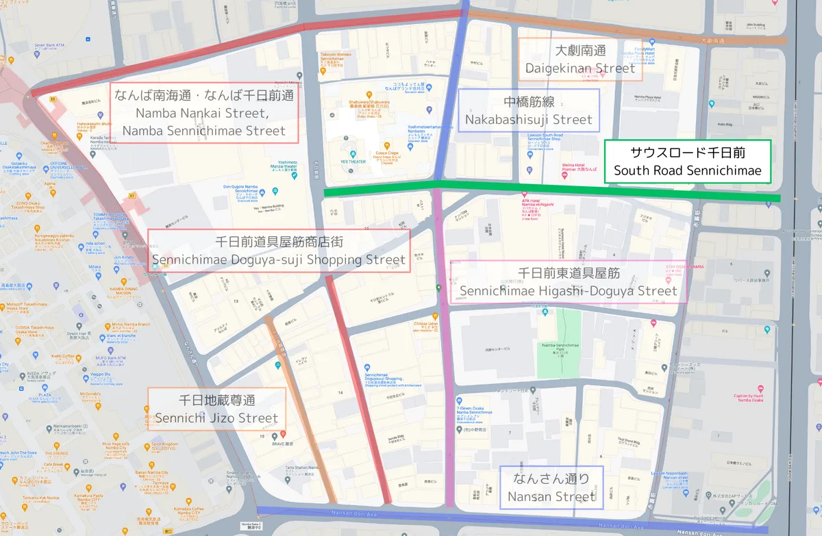 South Road Sennichimae Map