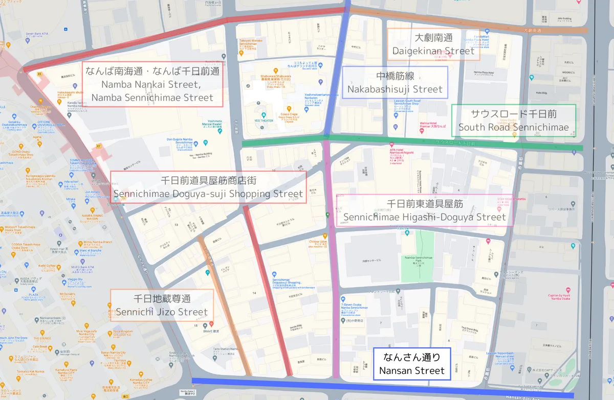 Nansan-dori Map